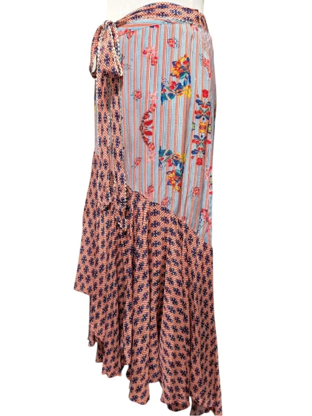 Anthropologie Bhanuni Casablanca Ruffle boho maxi Skirt Jyoti Sharma Size 8 - Picture 6 of 11